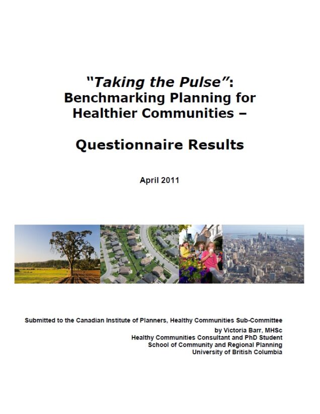 Taking the Pulse 2 – Canadian Institute of Planners (CIP)