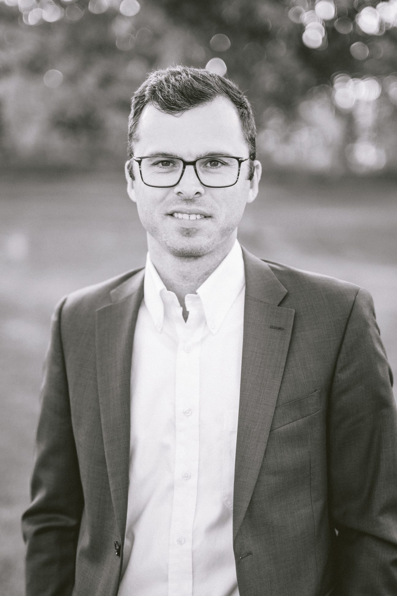 Black and white photo of Eric Withers